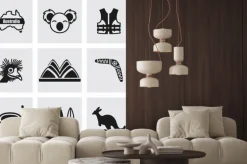 Naklejka: Wektor zestaw ikon australii