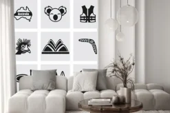 Naklejka: Wektor zestaw ikon australii