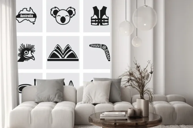 Naklejka: Wektor zestaw ikon australii