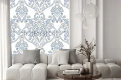 Naklejka: Wektorowa kwiecista tapeta. klasyczny barokowy ornament kwiatowy.