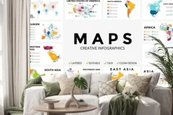 Naklejka: Wektorowa mapa infografika. prezentacja slajdów. globalna koncepcja