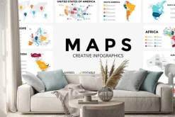 Naklejka: Wektorowa mapa infografika. prezentacja slajdów. globalna koncepcja