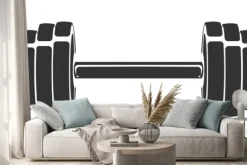 Naklejka: Wektorowa ręka rysująca sylwetka odizolowywająca na białym tle