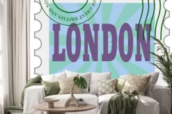 Naklejka: Wektorowe, znaczek pocztowy londynu