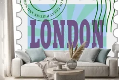 Naklejka: Wektorowe, znaczek pocztowy londynu