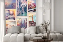 Naklejka: Wenecja - starej pocztówki collage