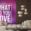 Naklejka: What do you love. love quote with modern background vector