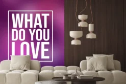 Naklejka: What do you love. love quote with modern background vector