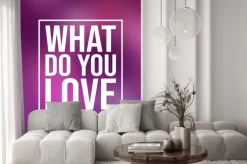 Naklejka: What do you love. love quote with modern background vector
