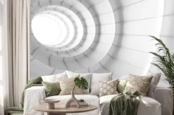 Naklejka: White abstract tunnel wzór tła