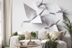 Naklejka: White crane handmade