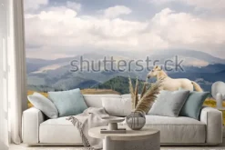 Naklejka: White horse