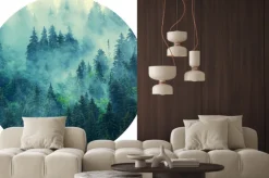 Naklejka: Widok na las o poranku