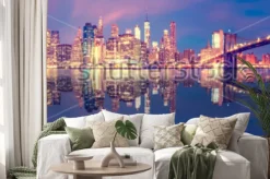 Naklejka: Widok na midtown manhattan o zmierzchu