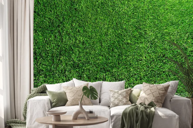 Naklejka: Widok na zieloną trawę z góry