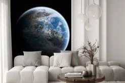 Naklejka: Widok ziemi z przestrzeni kosmicznej