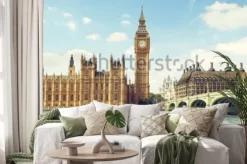 Naklejka: Wieża big ben w londynie