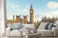 Naklejka: Wieża big ben w londynie