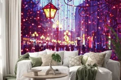 Naklejka: Wieczór avenue ze światłami