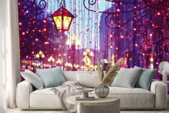 Naklejka: Wieczór avenue ze światłami