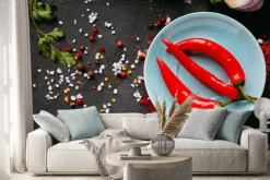 Naklejka: Świeże czerwone chili