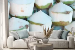 Naklejka: Świeże kokosy na rynku