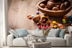 Naklejka: Wielkanoc czekoladowe tła