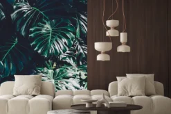 Naklejka: Wielkie błyszczące liście monstery