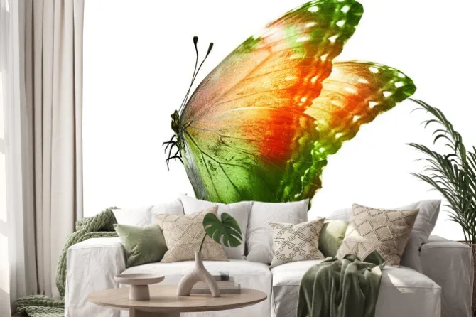 Naklejka: Wielobarwny motyl