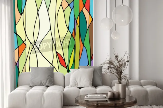 Naklejka: Wielobarwny witraż