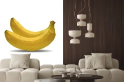 Naklejka: Wielokąt banana na białym tle izolowania ilustracji wektorowych