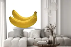 Naklejka: Wielokąt banana na białym tle izolowania ilustracji wektorowych