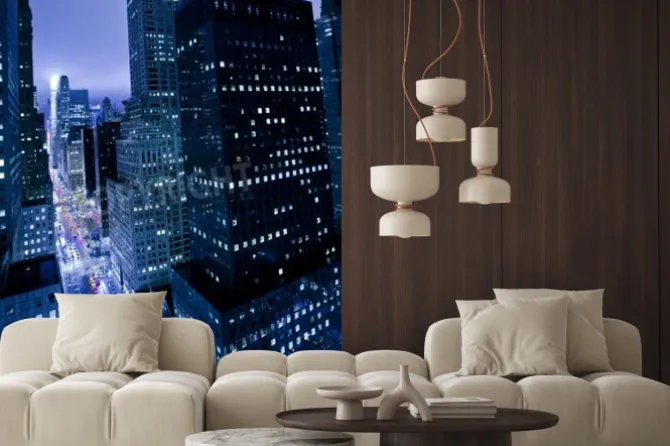 Naklejka: Wieżowce wzdłuż 42nd street w nowym jorku