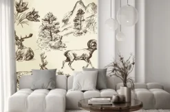 Naklejka: Wild nature, forest and mountains