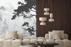 Naklejka: Wilk w lesie