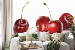 Naklejka: Wiśnie są umieszczane w linii