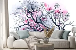 Naklejka: Wiśniowe drzewo