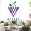 Naklejka: Winogrona izolowanych logo ikony