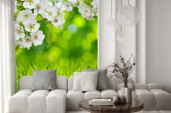 Naklejka: Wiosna kwiat i trawy