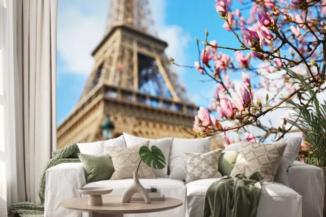 Naklejka: Wiosna w paryżu