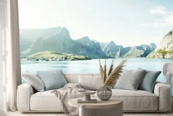 Naklejka: Wiosny pomalowane - reine, lofoty, norwegia