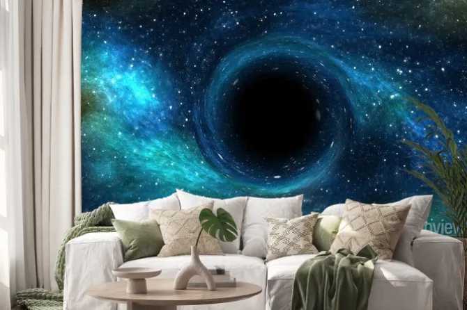 Naklejka: Wirująca czarna dziura