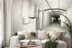 Naklejka: Wnętrze przemysłowej tunelu systemu vantilation