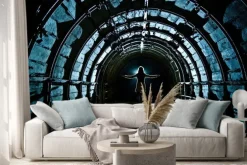 Naklejka: Wnętrze tunelu w opuszczonej kopalni