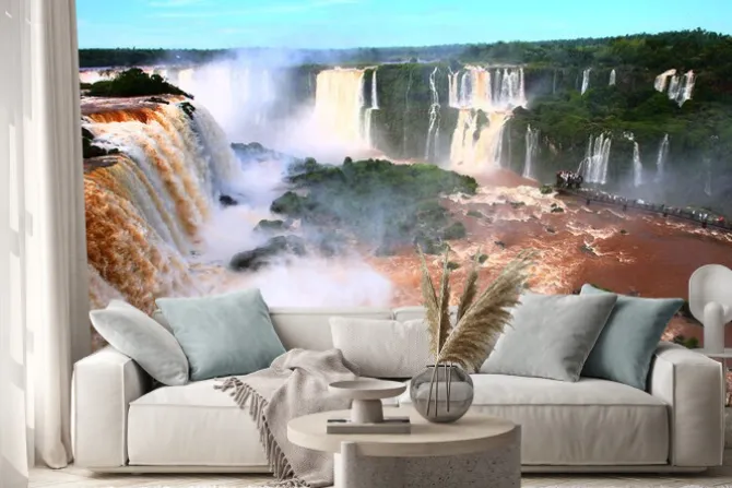 Naklejka: Wodospad / iguazu falls w argentynie