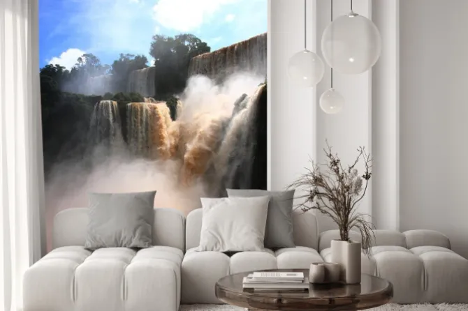 Naklejka: Wodospad / iguazu falls w argentynie