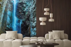 Naklejka: Wodospad millomeris w górach troodos na cyprze