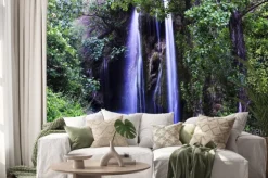 Naklejka: Wodospad o zachodzie słońca