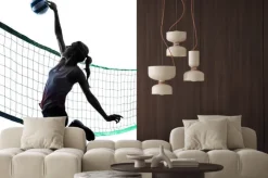 Naklejka: Woman volleyball players isolated silhouette