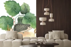 Naklejka: Woodland stories watercolor illustration hedgehog